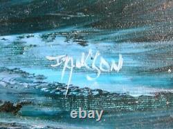 Ship At Sea Done With Oil, Signed Jackson