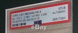 Shoeless Joe Jackson Signed Cut/ HR Ticket Stub/ Game Used bat Framed Piece PSA