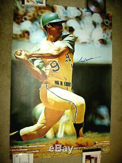 Signed 1969 Rookie Reggie Jackson Si Sports Illustrated Poster Psa/dna Rare