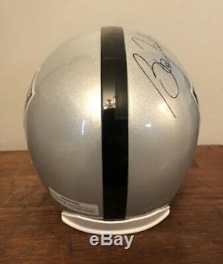 Signed Bo Jackson LA Oakland Raiders Football Helmet Full Size Riddell NFL