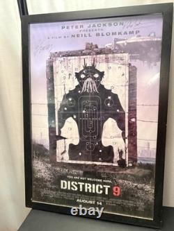 Signed District 9 Movie Poster Framed Autographed Neill Blomkamp Peter Jackson