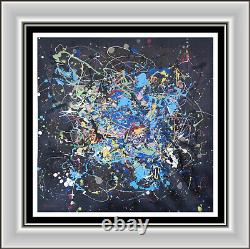 Signed Jackson Pollock American Abstract Expressionist Oil Painting