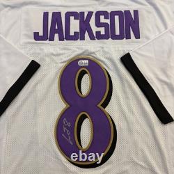 Signed Lamar Jackson Baltimore Ravens Autographed Custom Jersey COA