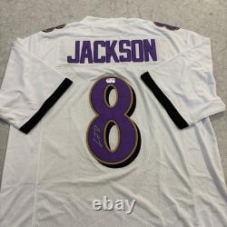 Signed Lamar Jackson Baltimore Ravens Autographed Custom Jersey COA