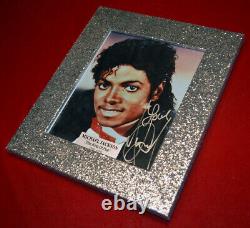 Signed MICHAEL JACKSON Autograph, COA, UACC RD#228, Glitter FRAME, DVD, Plaque