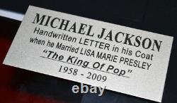 Signed MICHAEL JACKSON Autograph LETTER, Global Authentics COA, UACC, FRAME, DVD