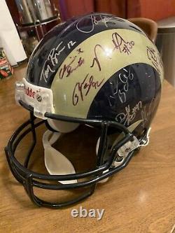 St. Louis (LA) Rams Signed Riddell Large Helmet. Steve Jackson Etc. Autographed