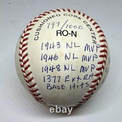 Stan Musial Signed Autographed Stat Ball. Reggie Jackson