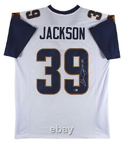 Steven Jackson Authentic Signed White Pro Style Jersey Autographed BAS Witnessed