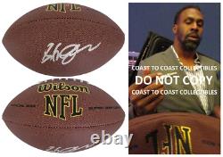 Steven Jackson Signed Football Proof COA Autographed St Louis Rams Oregon State