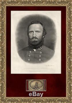 Stonewall Jackson's Sword Plate Buckle No. Series shadow box with signed photo