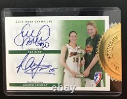 Sue Bird Lauren Jackson WNBA 2005 Rittenhouse On Card Dual Auto Signed Autograph