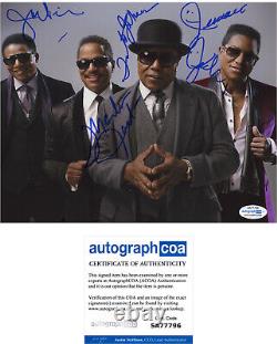 THE JACKSONS signed Autographed 8X10 PHOTO Jackson 5 BAND Jermaine Tito ACOA COA