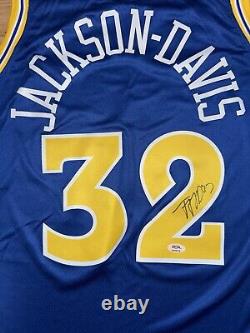 TRAYCE JACKSON DAVIS signed Autographed GOLDEN STATE WARRIORS jersey WithCOA PSA