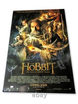 The Hobbit Signed Autographed 27X40 Poster Jackson Lilly Freeman Evans +4 BAS