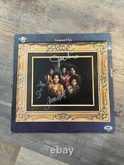 The Jackson 5 Autograph Signed Record Album Motown Greatest Hits PSA Authentic