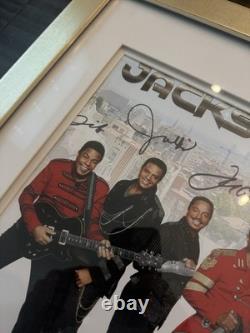 The Jacksons JSA Certified Signed Autographed Framed Concert Poster Barcelona