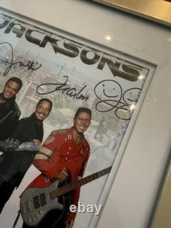 The Jacksons JSA Certified Signed Autographed Framed Concert Poster Barcelona