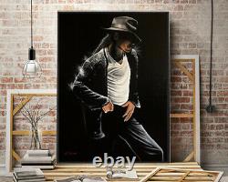 The King of Pop Michael Jackson Artist Signed Canvas Giclée Painting 40 x 30