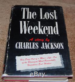 The Lost Weekend by Charles Jackson 1st HCDJ SIGNED