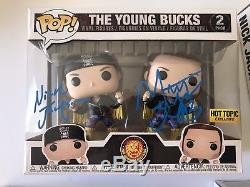 The Young Bucks Nick Matt Jackson Signed Funko Pop Exact proof bullet club NJPW