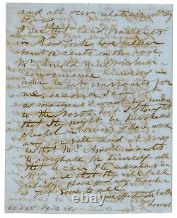 Thomas J. Stonewall Jackson RARE Autograph Letter Signed To His Sister