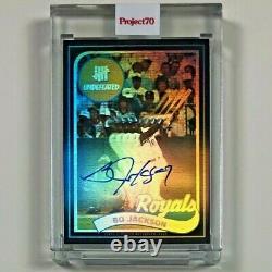 Topps Project70 #337 Bo Jackson by UNDEFEATED Rainbow Foil On-Card Auto #/70