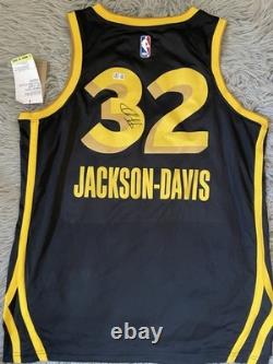 Trayce Jackson-Davis Golden State Warriors Signed Autographed Jersey Beckett COA