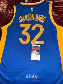 Trayce Jackson Davis Signed Autographed Golden State Warriors Jersey JSA