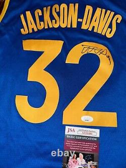 Trayce Jackson Davis Signed Autographed Golden State Warriors Jersey JSA