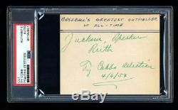 Ty Cobb Signed Cut Psa/dna Autographed Babe Ruth Shoeless Joe Jackson Reference