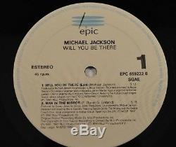ULTRA RARE Michael Jackson WILL YOU BE THERE LP 12' smile signed award no promo
