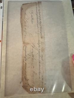 US President Andrew Jackson SIGNED Document Beckett Authentic