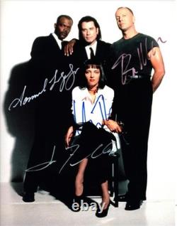 Uma Thurman Willis Jackson Travolta autographed 11x14 signed Photo Picture COA