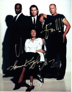 Uma Thurman Willis Travolta Jackson Signed 11x14 Picture Autographed Photo + COA