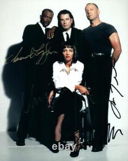 Uma Thurman Willis Travolta Jackson signed 8x10 Photo Pic autographed with COA