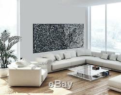 Vintage Beauty 121 Painting Jackson Pollock Black White Abstract Art