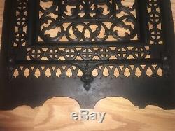 Vintage Exquisite Cast Iron Fireplace Screen Cover JL Jackson Signed