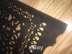 Vintage Exquisite Cast Iron Fireplace Screen Cover JL Jackson Signed