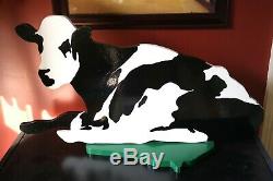 Woody Jackson 1982 Rubin's Cow Pre Ben & Jerry's SIGNED Painted Wood Sculpture